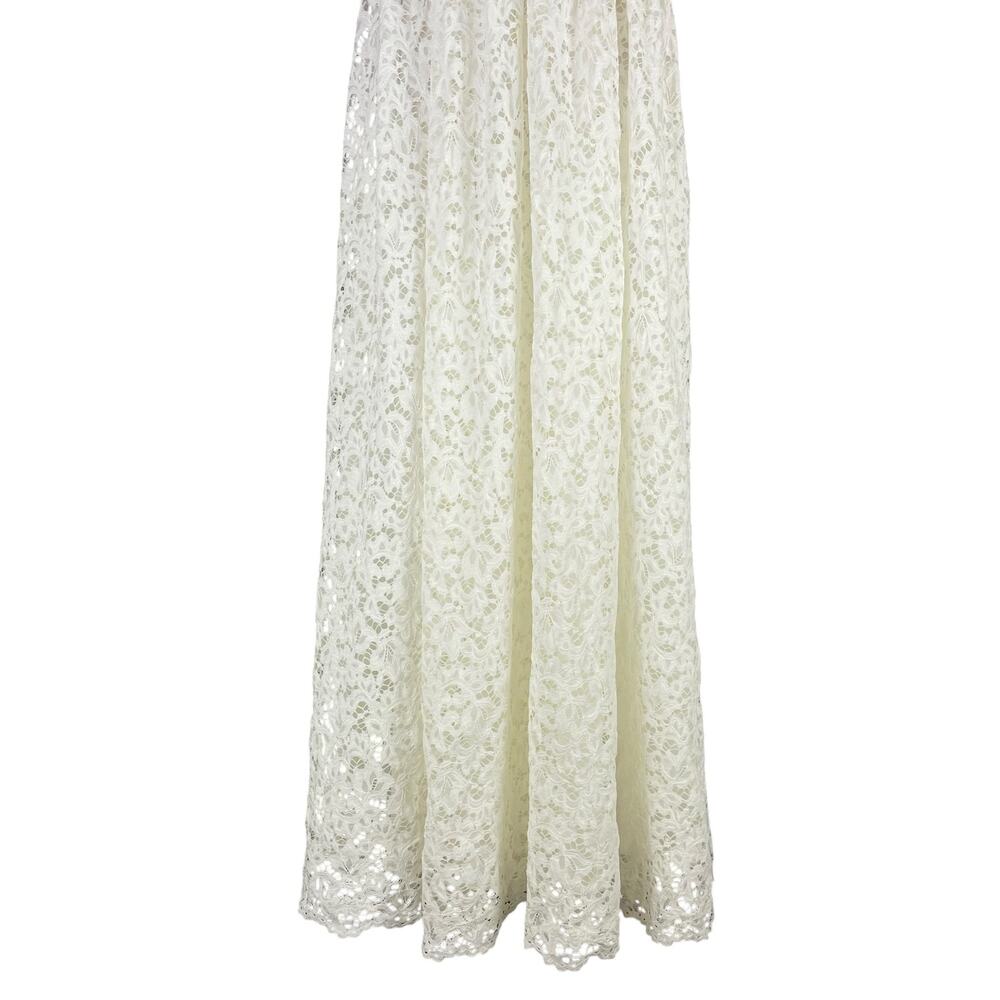 Jonathan Simkhai Strapless Lace Bridal Dress Convertible White Size 6 - Picture 8 of 12